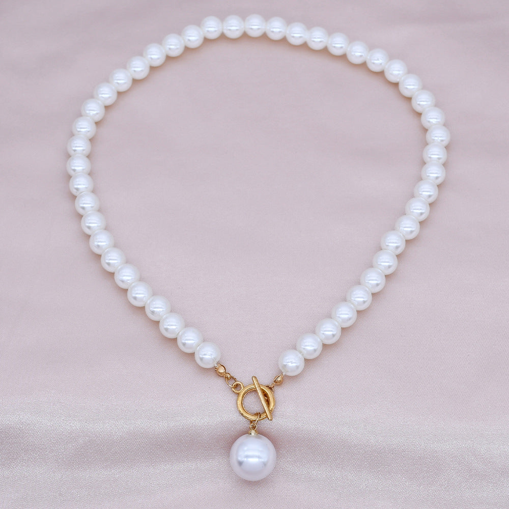 Collar De Clavícula De Perlas De Arroz Coloreado Al Por Mayor